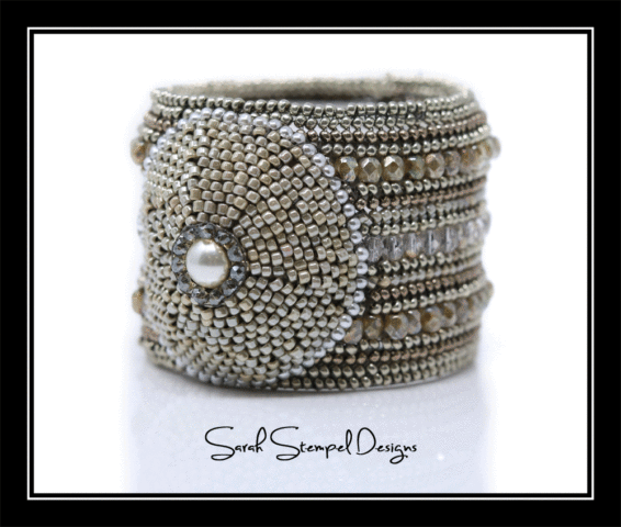 Silver and Bronze single dome bracelet